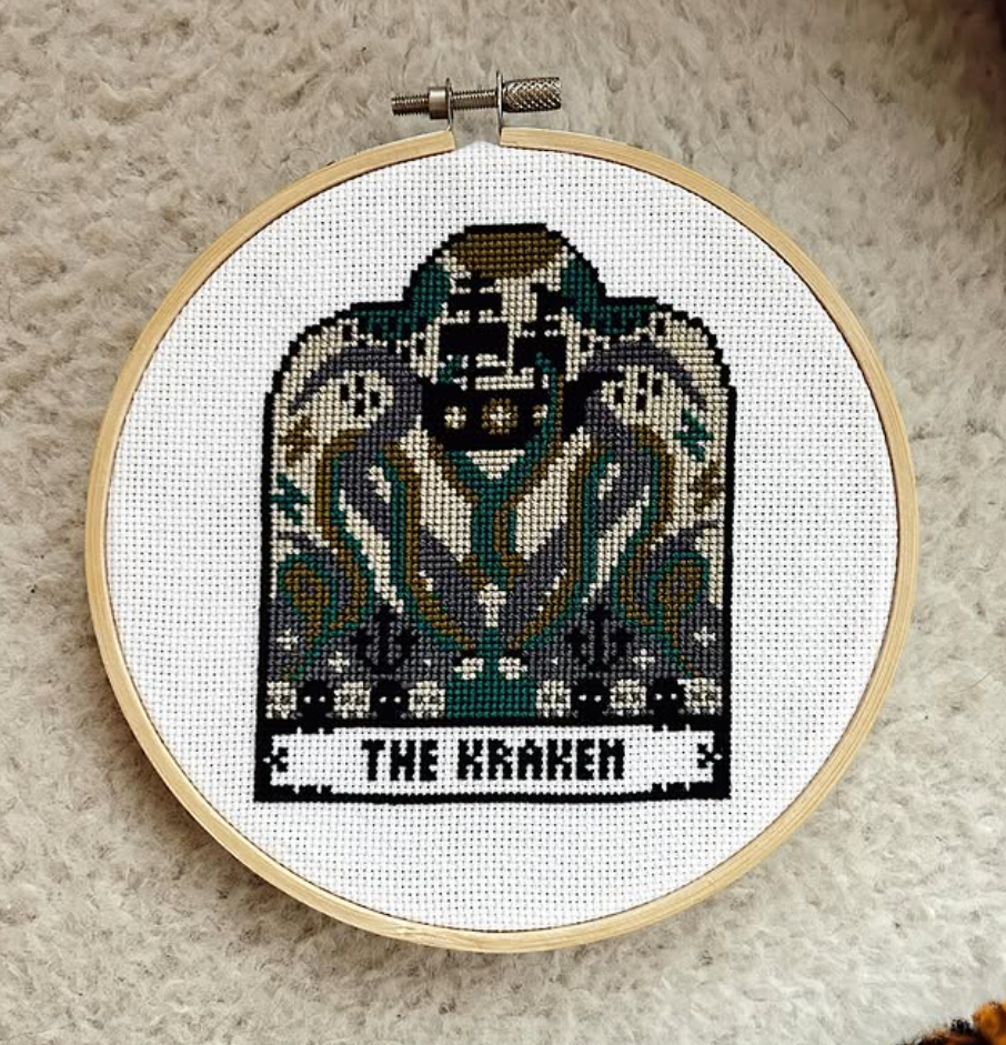 the kraken cross stitch kit