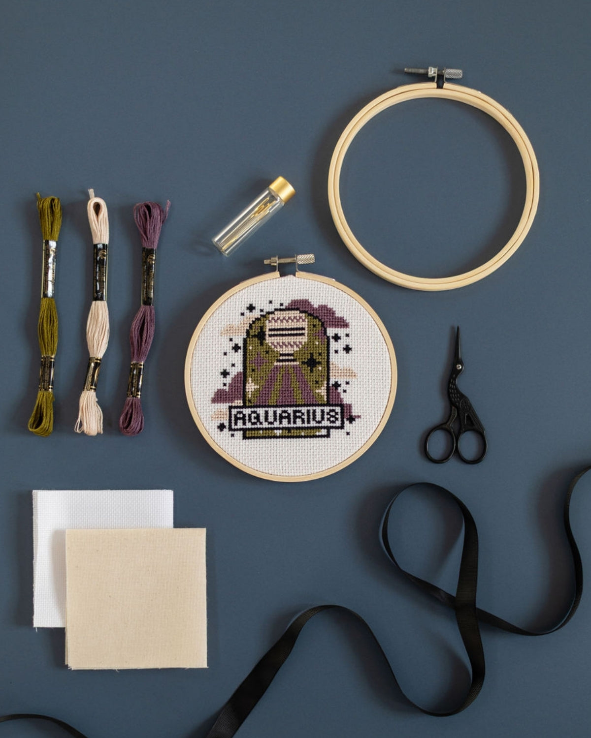 'Aquarius' Zodiac Cross Stitch Kit