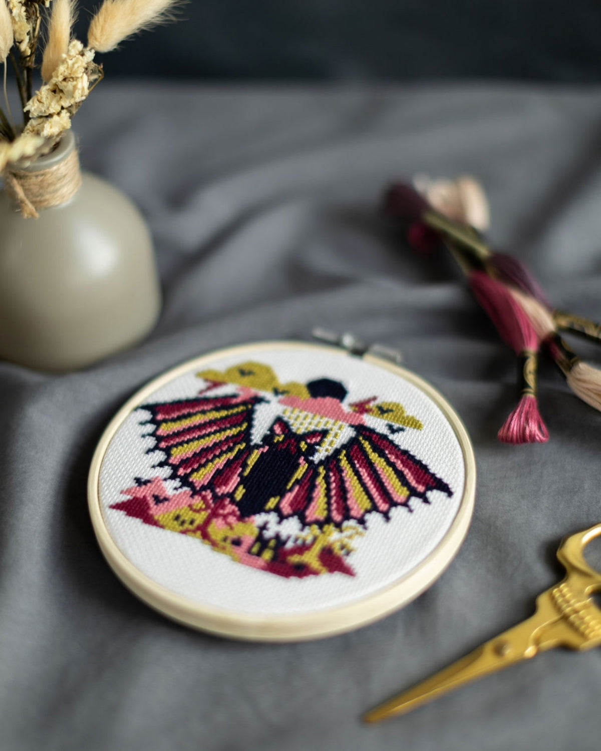 'The Gothic Bat' Cross Stitch Kit