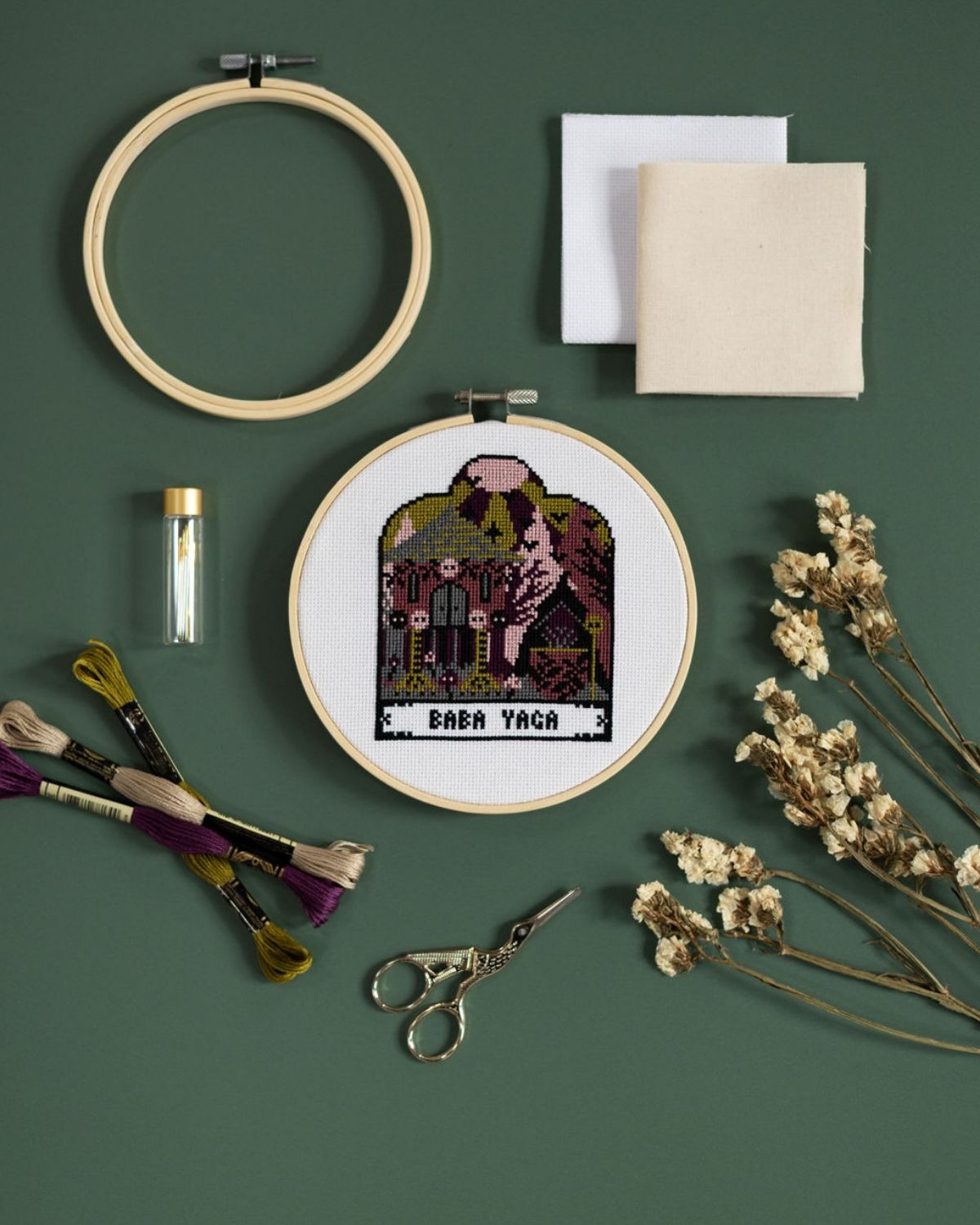 'Baba Yaga' Folklore Cross Stitch Kit
