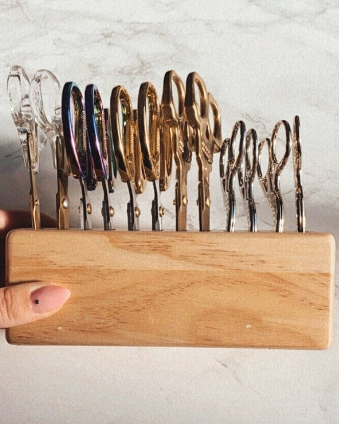 Wooden Embroidery Scissor Storage Block