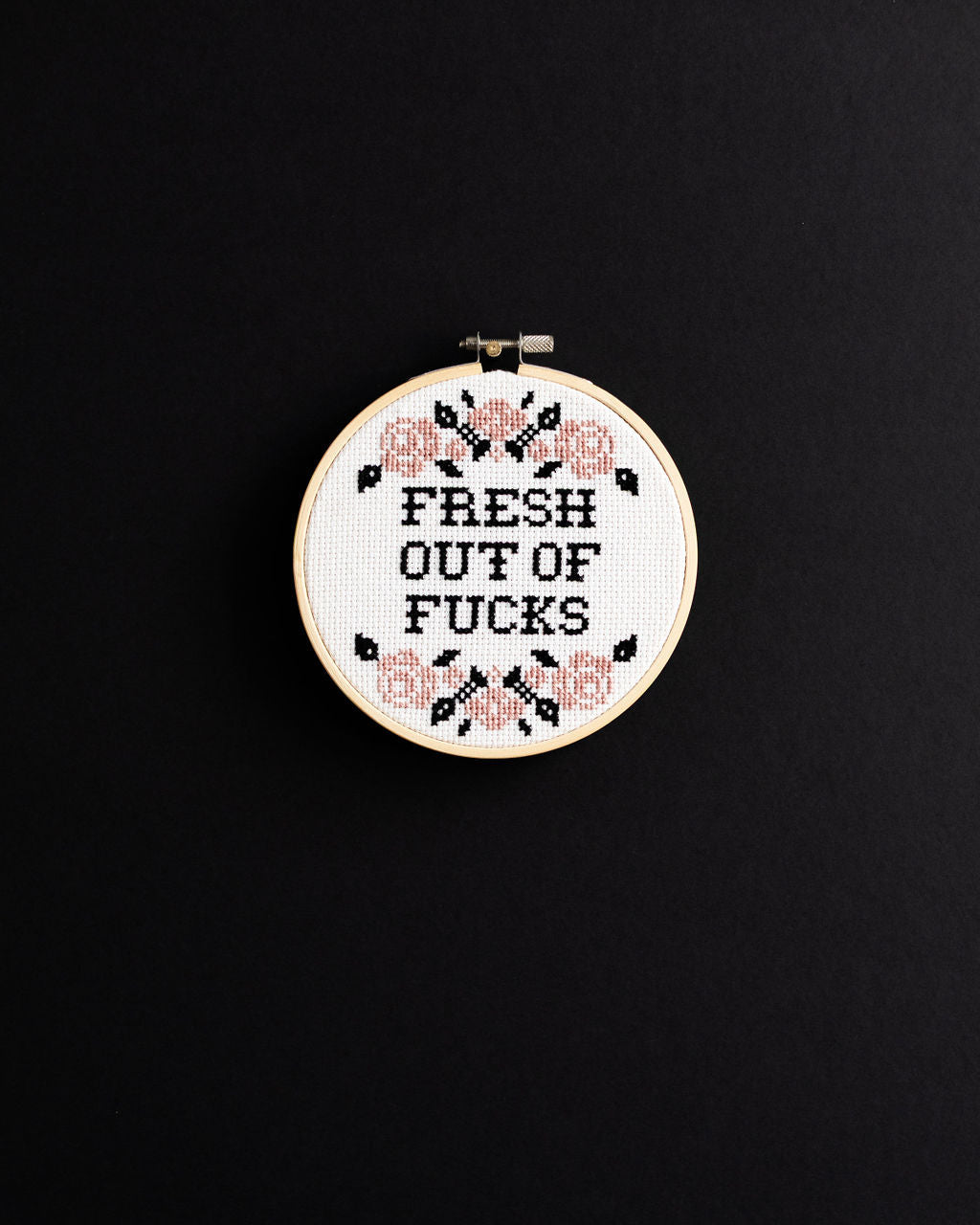 'Fresh Out Of Fucks' Cross Stitch Kit