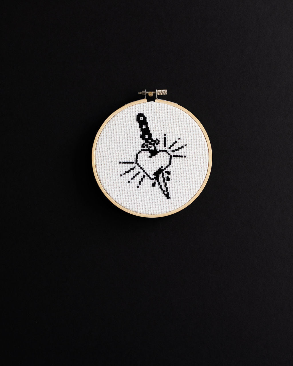 'Heart & Dagger' Cross Stitch Kit