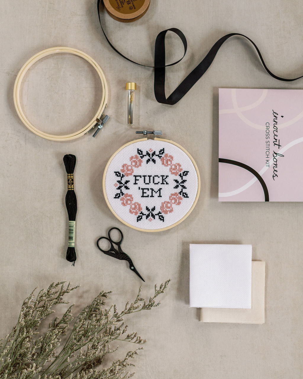 'Fuck 'Em' Cross Stitch Kit
