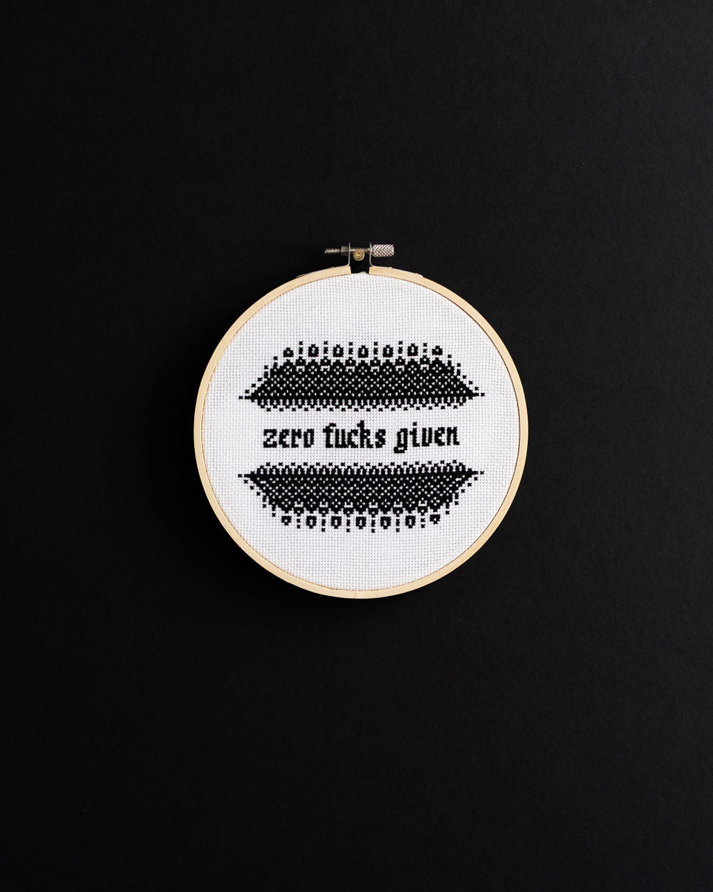 'Zero Fucks Given' Cross Stitch Kit