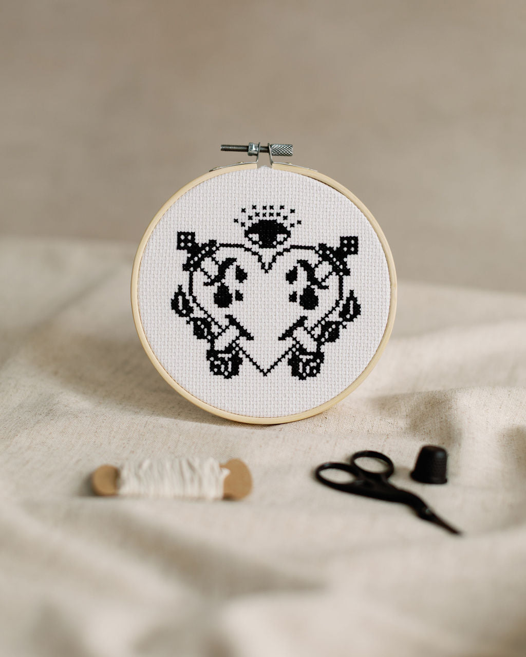 'Gothic Heart' Cross Stitch Kit