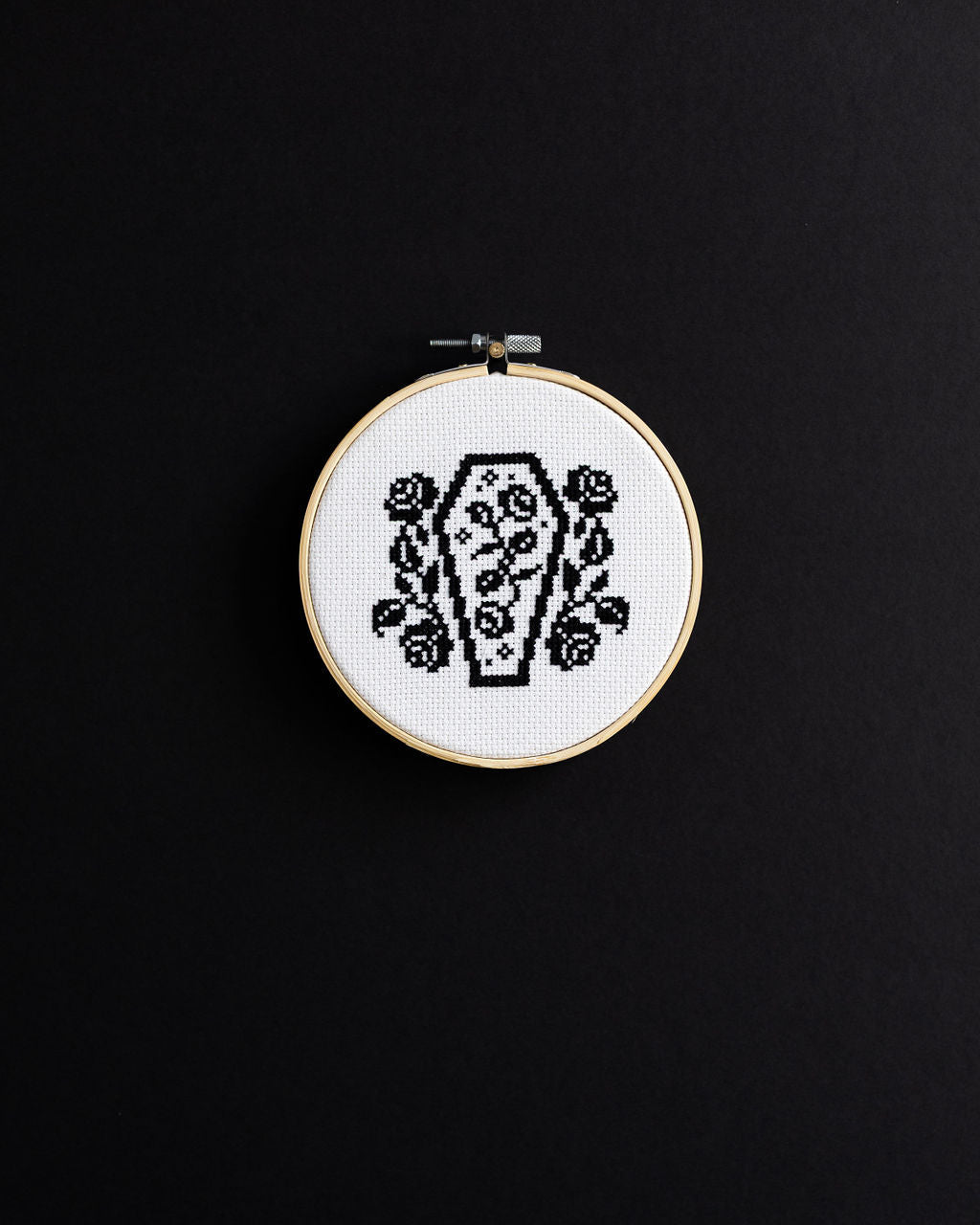 'Coffin & Roses' Cross Stitch Kit