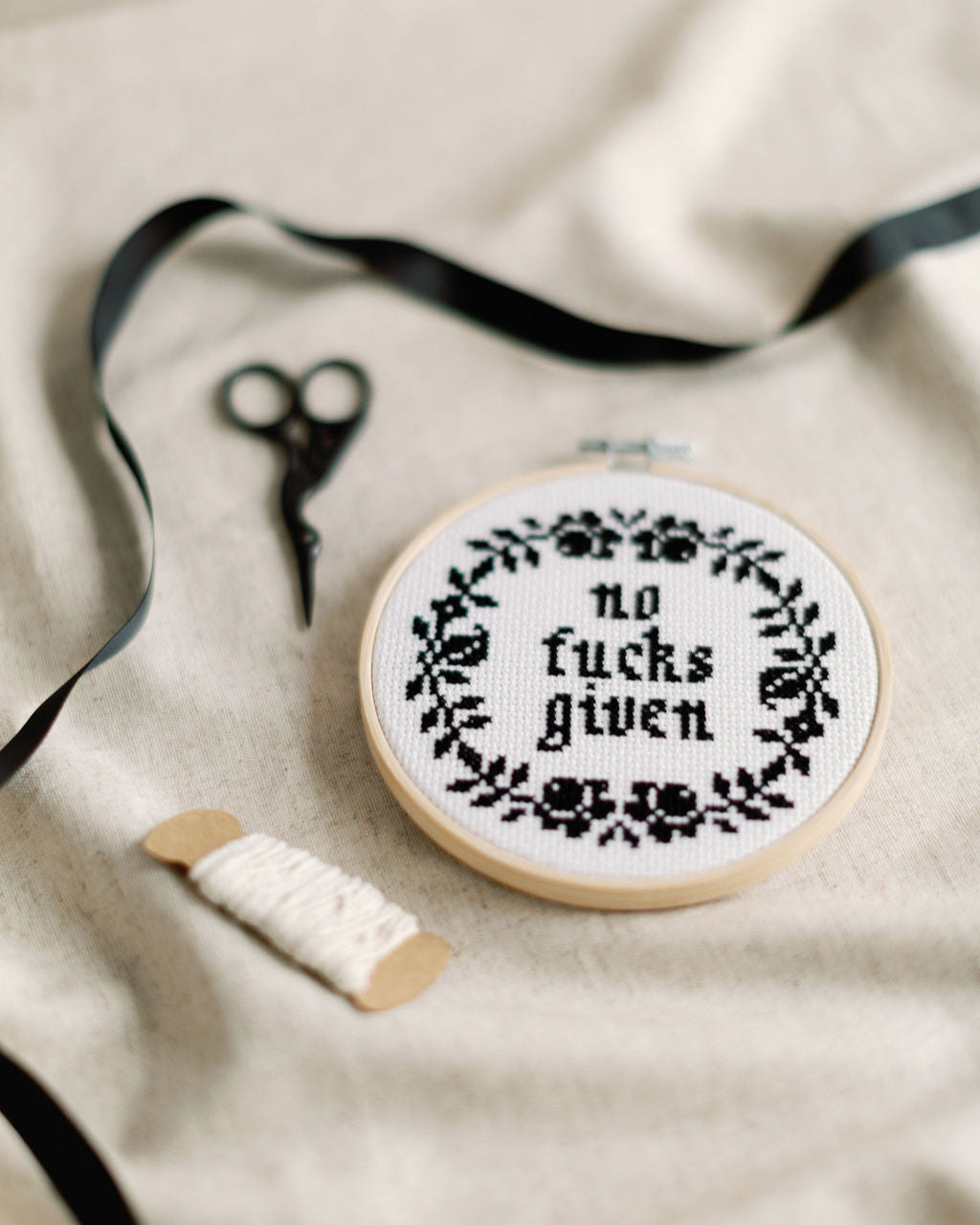 'No Fucks Given' Cross Stitch Kit
