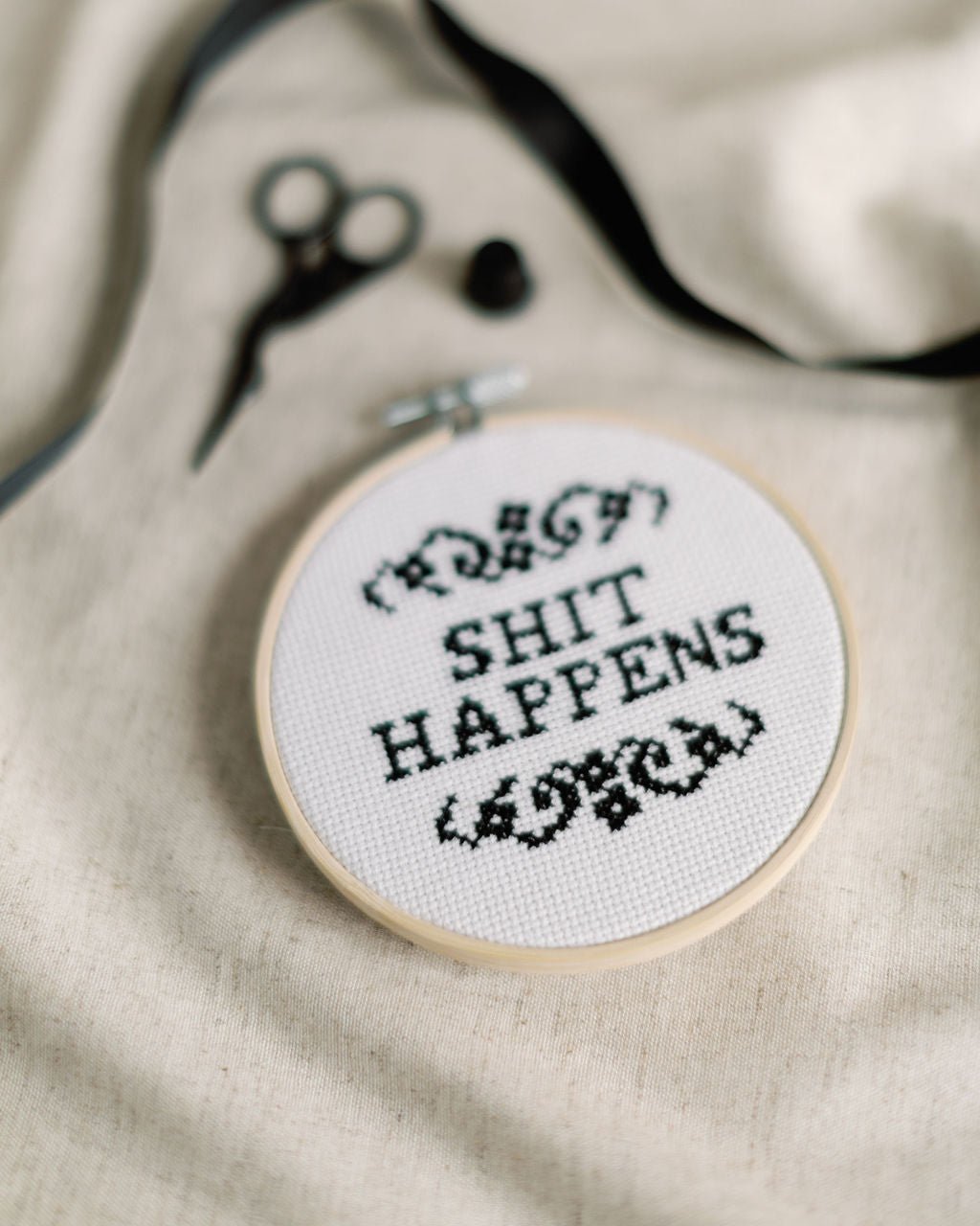 'Shit Happens' Cross Stitch Kit