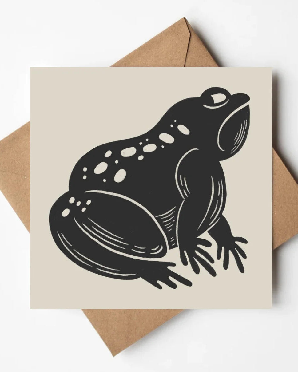 'Grumpy Frog' Greetings Card - Lauren Marina
