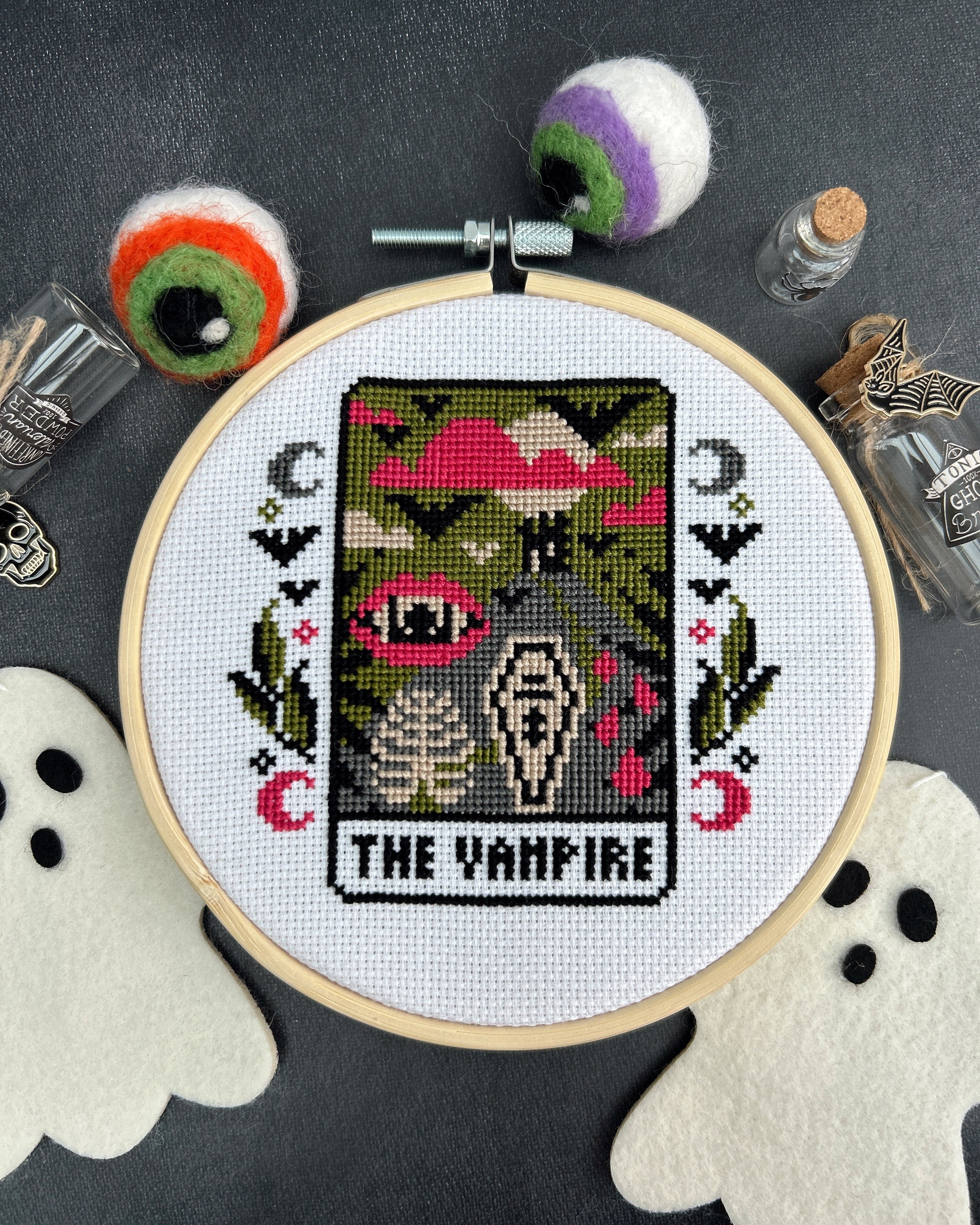 'The Vampire' Halloween Cross Stitch Kit