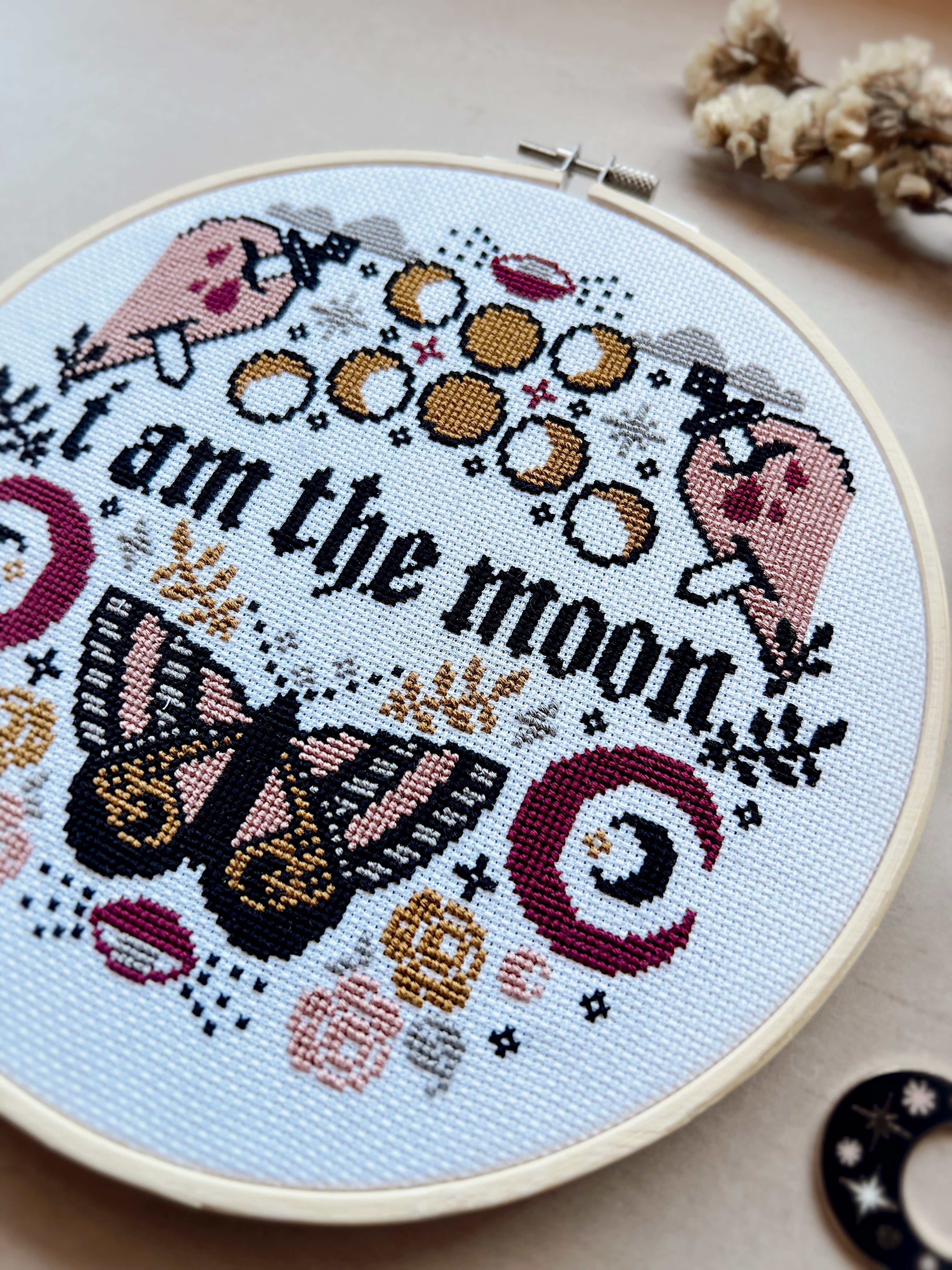 'I Am The Moon' Cross Stitch Kit