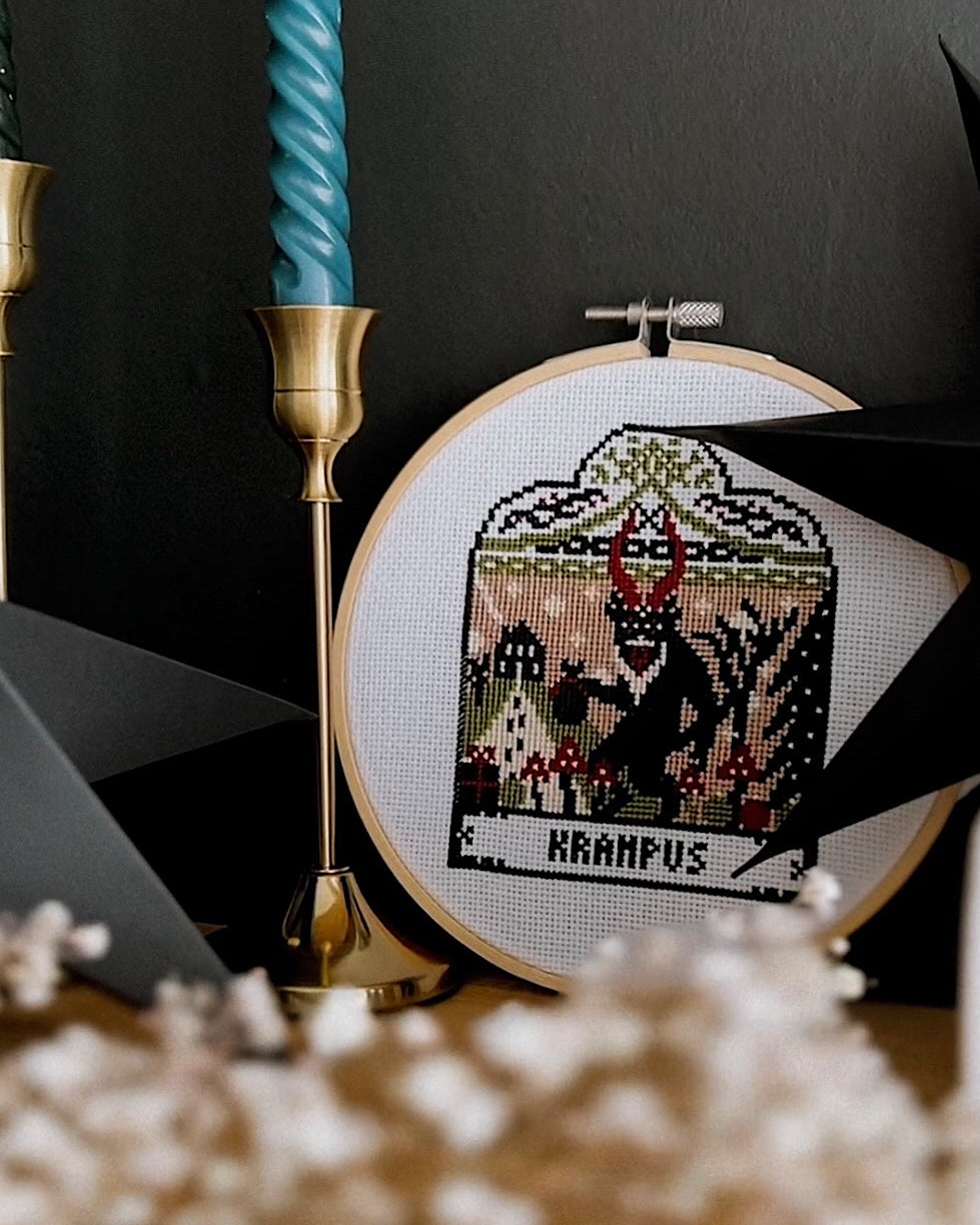 'Krampus' Christmas Folklore Cross Stitch Kit