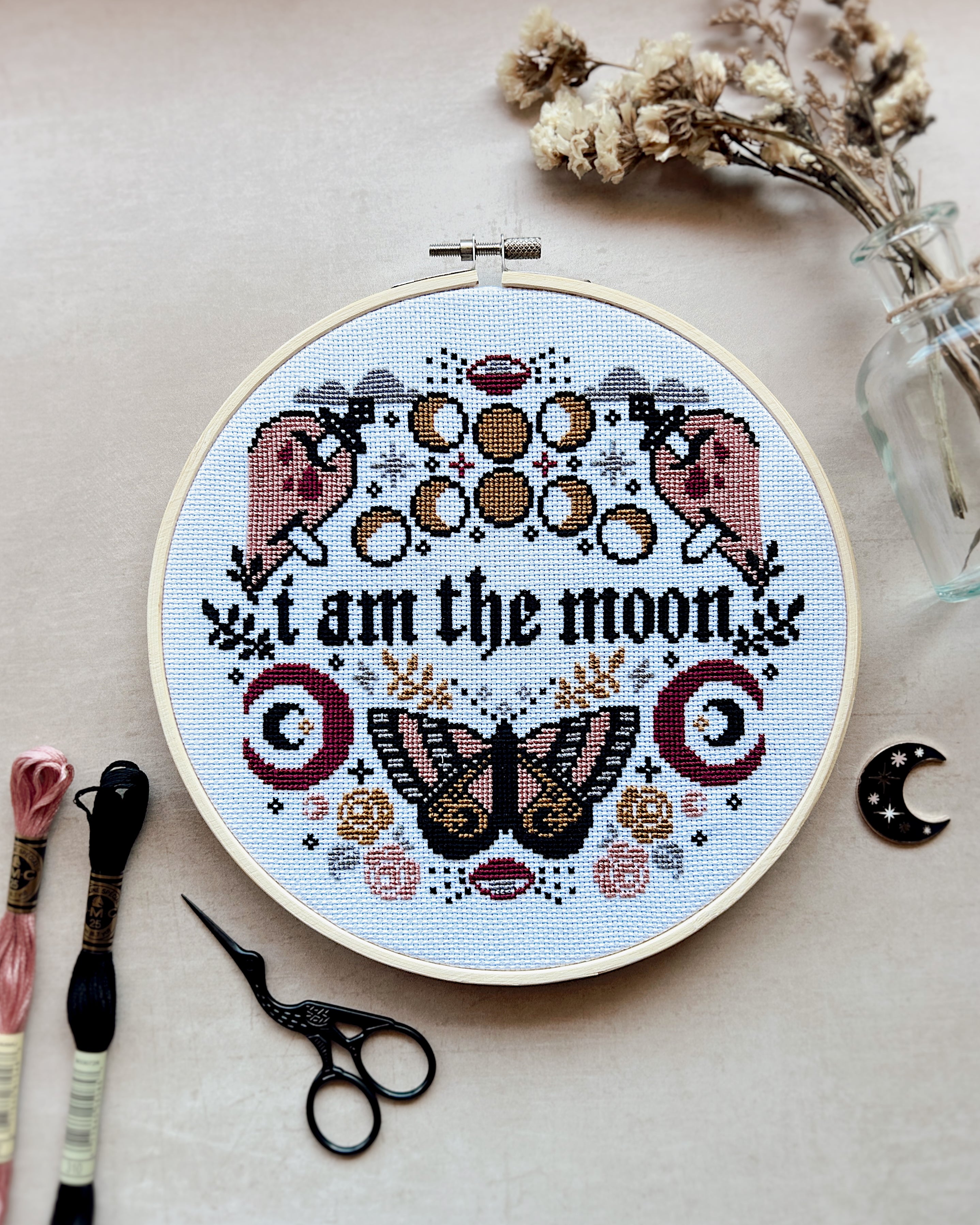 'I Am The Moon' Cross Stitch Kit