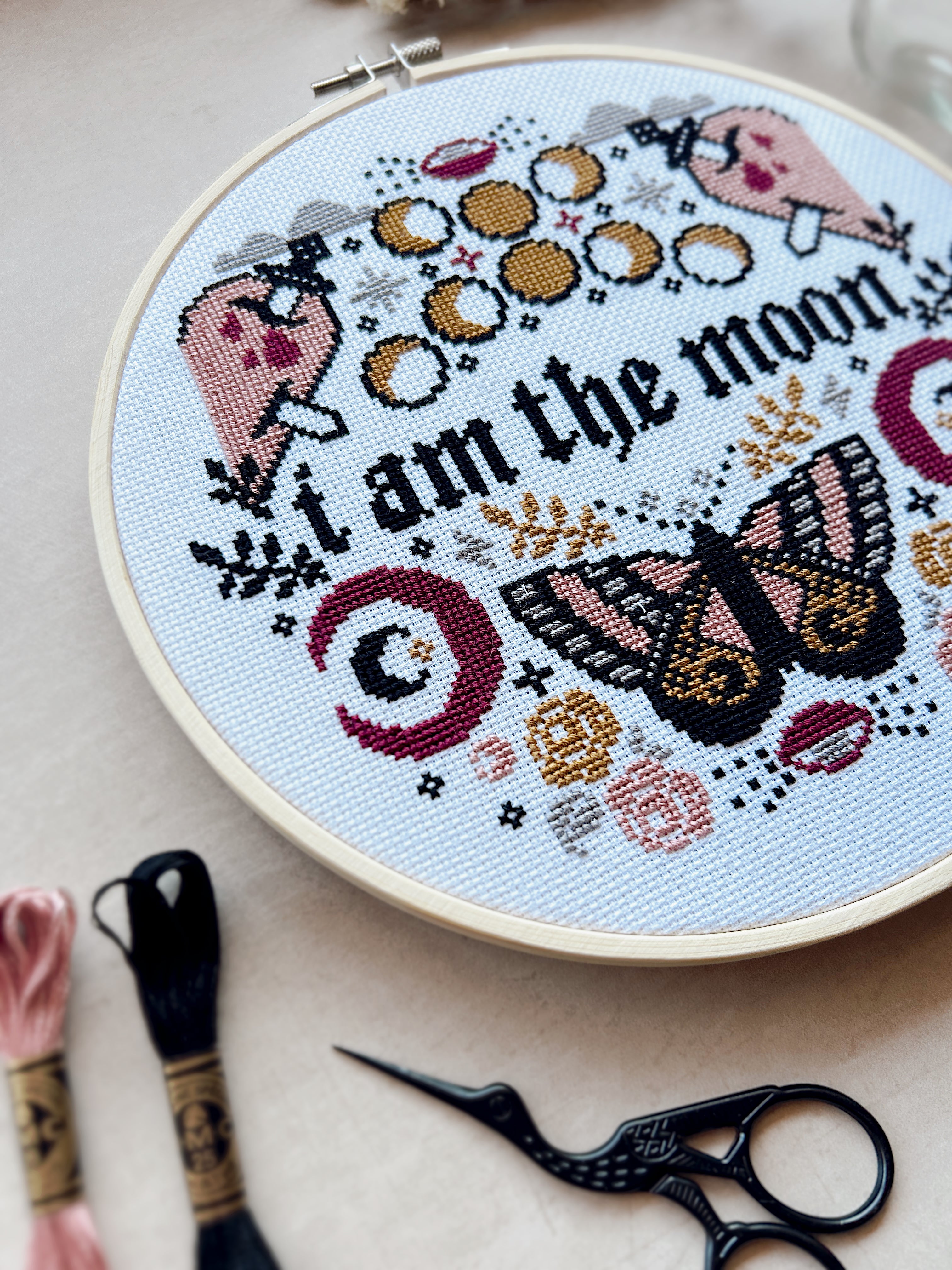 'I Am The Moon' Cross Stitch Kit