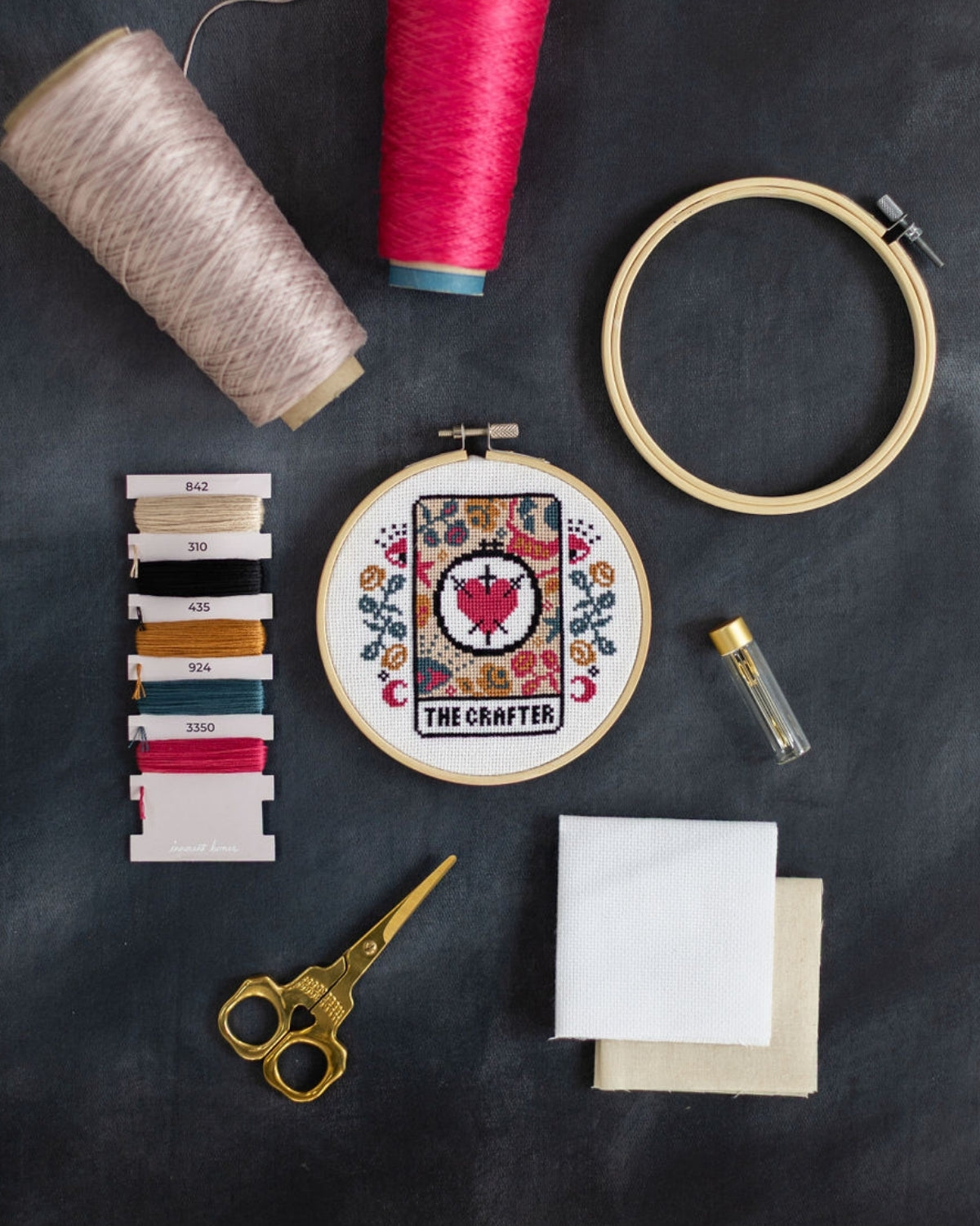 crafter tarot cross stitch design with accessories