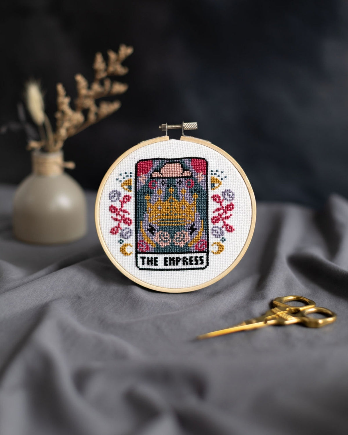 The empress tarot cross stitch design