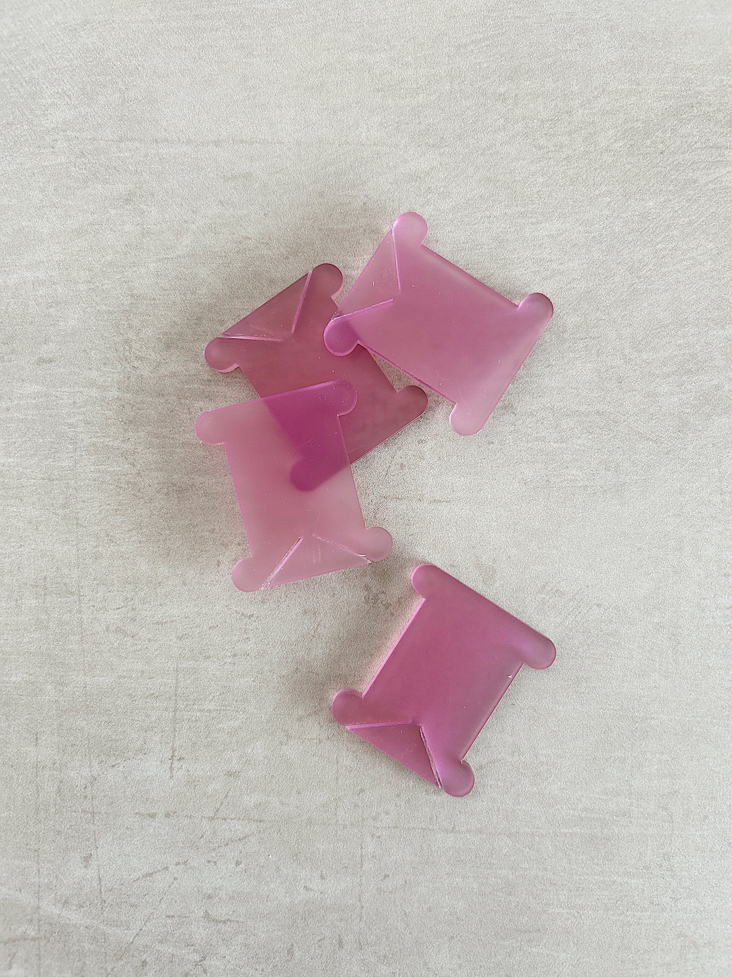Pink Frosted Acrylic Bobbins